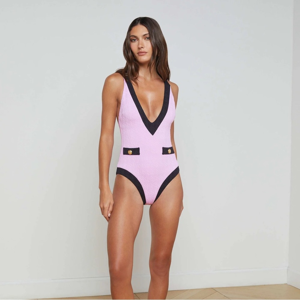 L'AGENCE Lisa Plunge One-Piece Swimsuit
